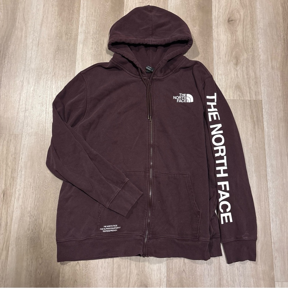 The North Face Burgundy Zip-Up Hoodie men’s XXL